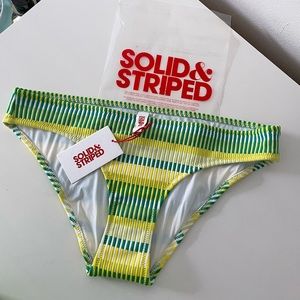 NWT SOLID & STRIPED THE DESI BOTTOM TECHNICOLOR YELLOW X GREEN